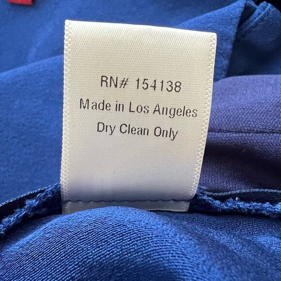 Staud Women’s Nautical Striped Navy Yellow Red Boxy Collared Button Blouse Top L - Picture 8 of 9